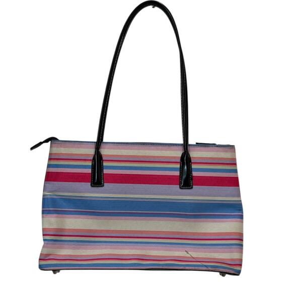 Vintage Kate Spade Raindbow Striped Structured Tote - Picture 4 of 11